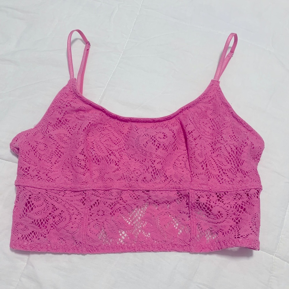rare pink lace cami urban outfitters🎀